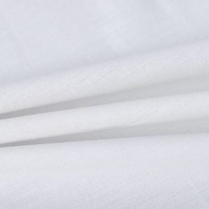 Mx2101 Bright White Poly Cotton Plain Woven Fabric 40s T180 01