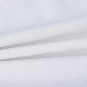 Mx2101 Bright White Poly Cotton Plain Woven Fabric 40s T180 01