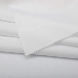 Mx2107 40s T220 Solid White Polycotton Plain Weave Tc Fabric 01