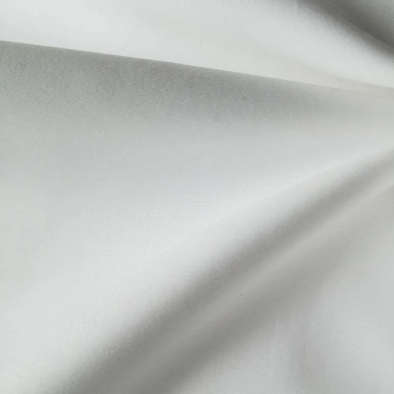 Mx2117 80s T400 Spi Lustrous Pure Cotton Sateen Weave Solid White Fabric 02