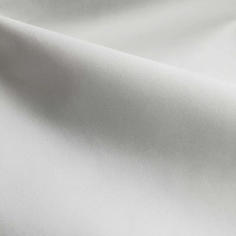 Mx2117 80s T400 Spi Lustrous Pure Cotton Sateen Weave Solid White Fabric 03