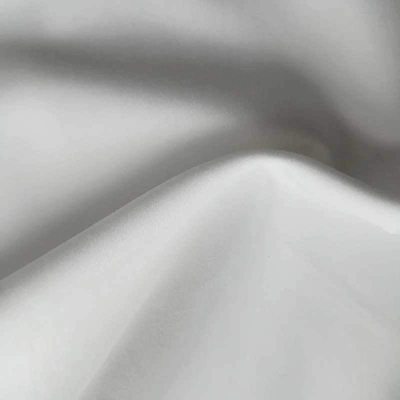 Mx2117 80s T400 Spi Lustrous Pure Cotton Sateen Weave Solid White Fabric 04