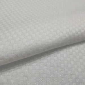 Mx2127 60s by 40s T300 Bleached White Dense 2mm Dobby Check Cotton Fabric 01