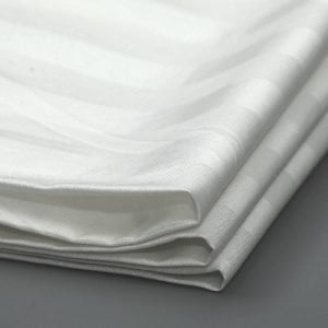 Mx2139 60s T330 High Density White Recurring 3cm Broad Sateen Stripe Cotton Fabric 01