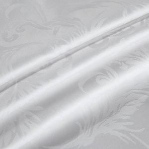 Mx2144 60s by 40s T300 Jacquard Weave One Tone Phoenix Tail Figured White Cotton Fabric 01