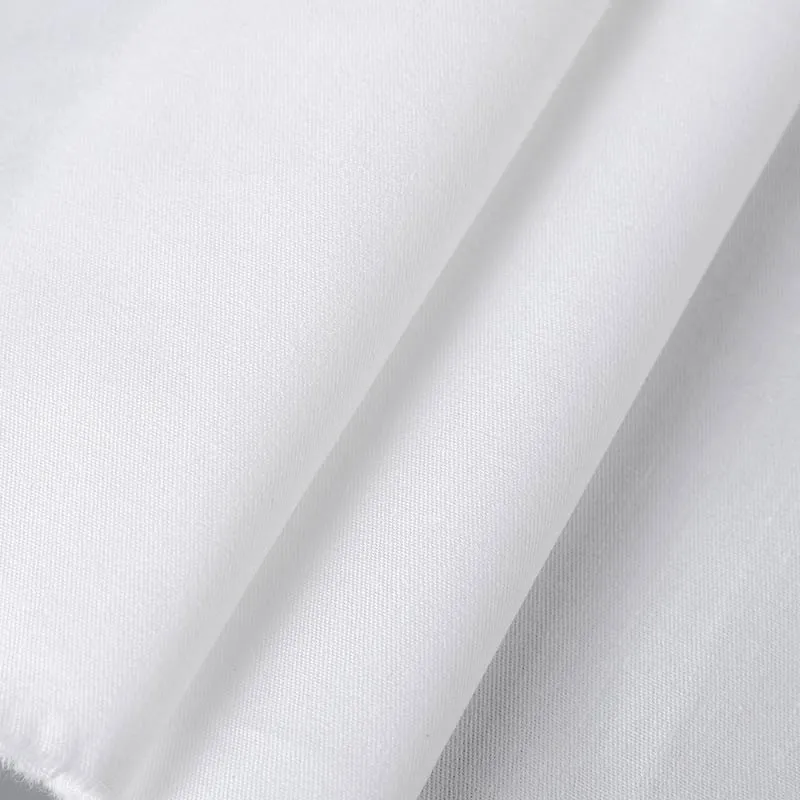 Mx2149 40s T205 Bleached White Diagonal Wale Textured Cotton Twill Fabric 01